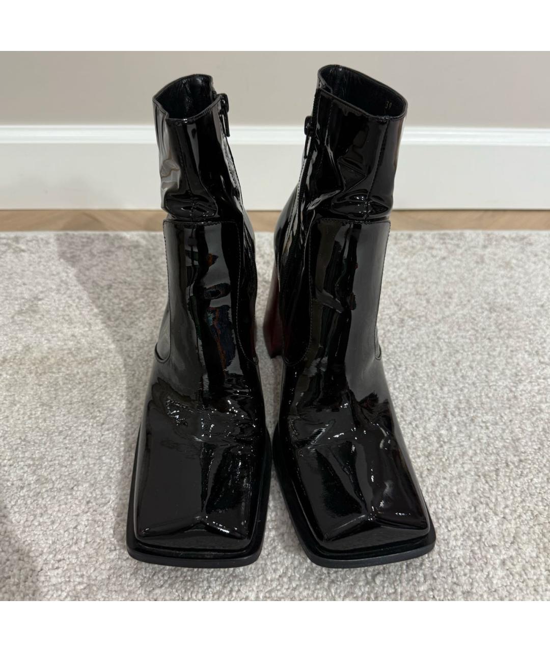 MAISON MARGIELA Черные кожаные ботильоны, фото 2