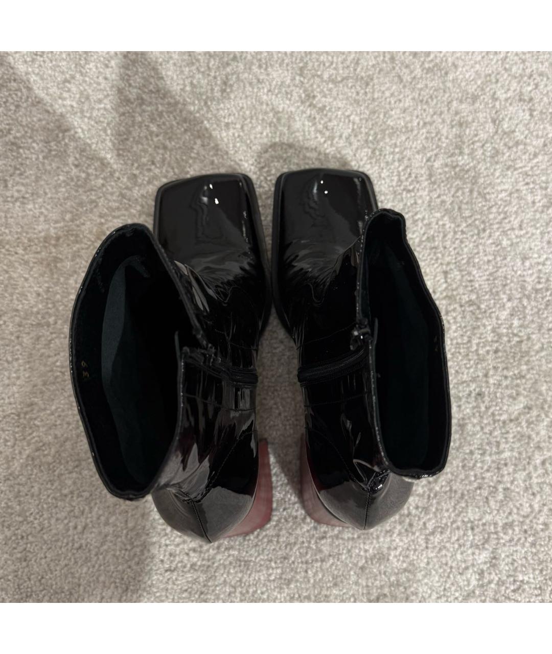 MAISON MARGIELA Черные кожаные ботильоны, фото 3