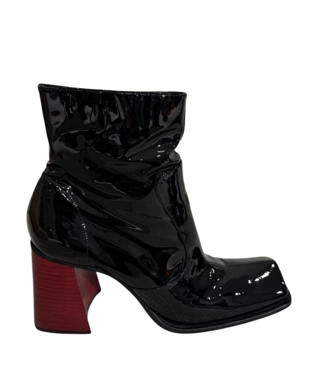 MAISON MARGIELA Черные кожаные ботильоны, фото 1