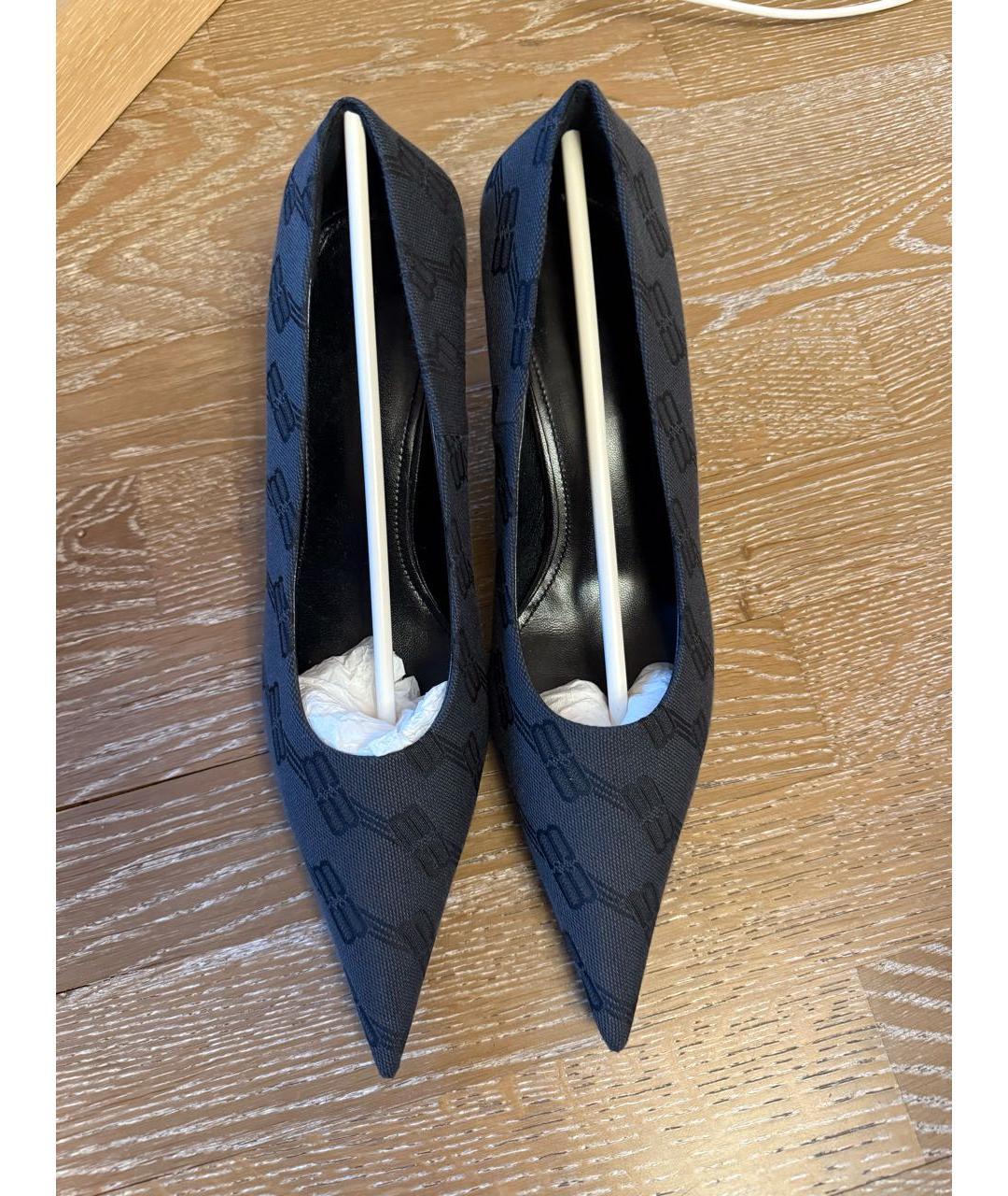 BALENCIAGA Черные текстильные туфли, фото 3