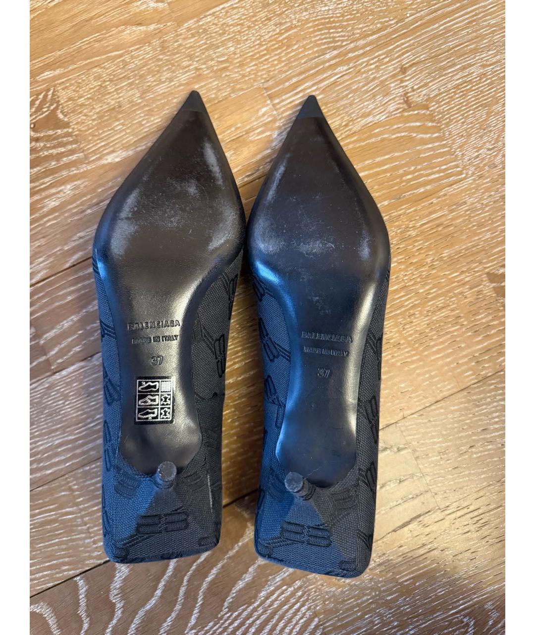 BALENCIAGA Черные текстильные туфли, фото 5