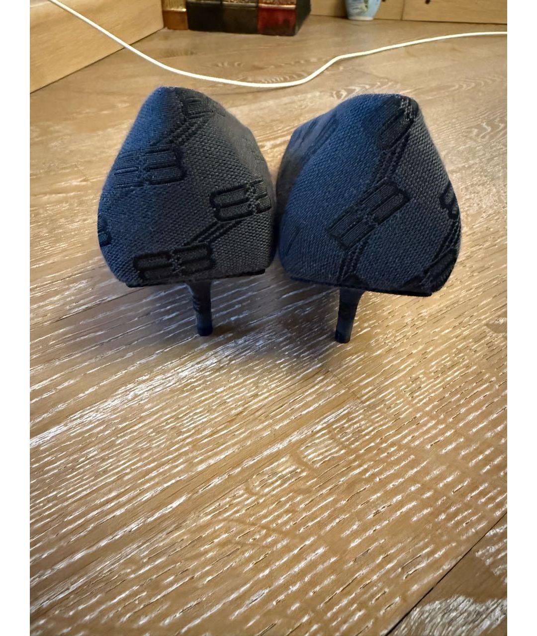 BALENCIAGA Черные текстильные туфли, фото 4