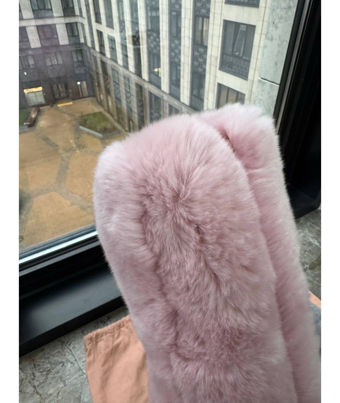 MIU MIU Розовая меховая сумка через плечо, фото 7