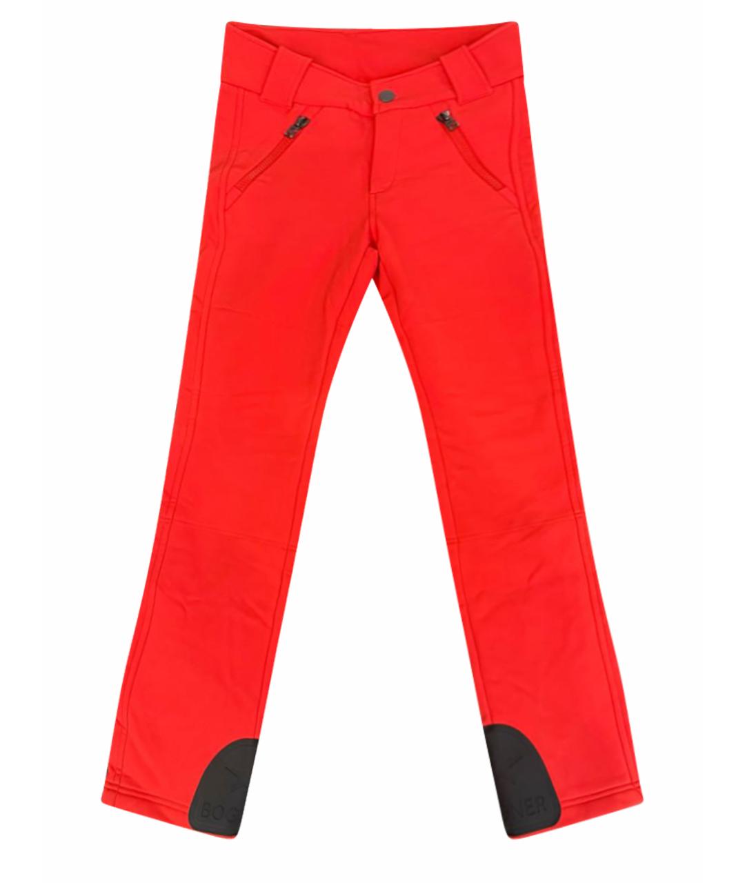 BOGNER Красные прямые брюки, фото 1