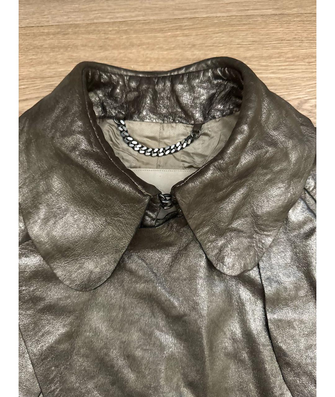 BURBERRY Золотой кожаный тренч/плащ, фото 5