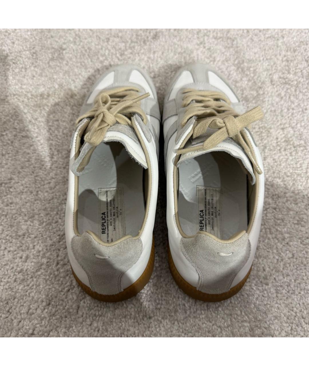 MAISON MARGIELA Белые текстильные кеды, фото 3