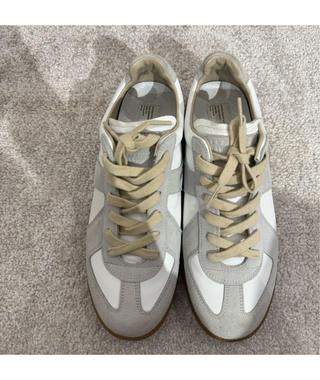 MAISON MARGIELA Белые текстильные кеды, фото 2