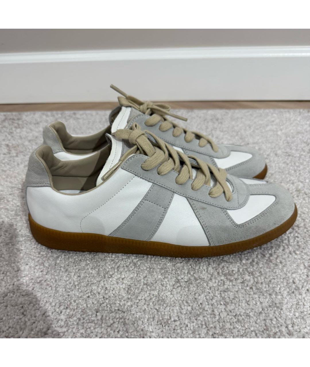 MAISON MARGIELA Белые текстильные кеды, фото 5