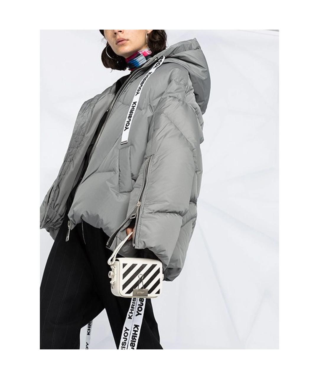 KHRISJOY Серый полиэстеровый пуховик, фото 5