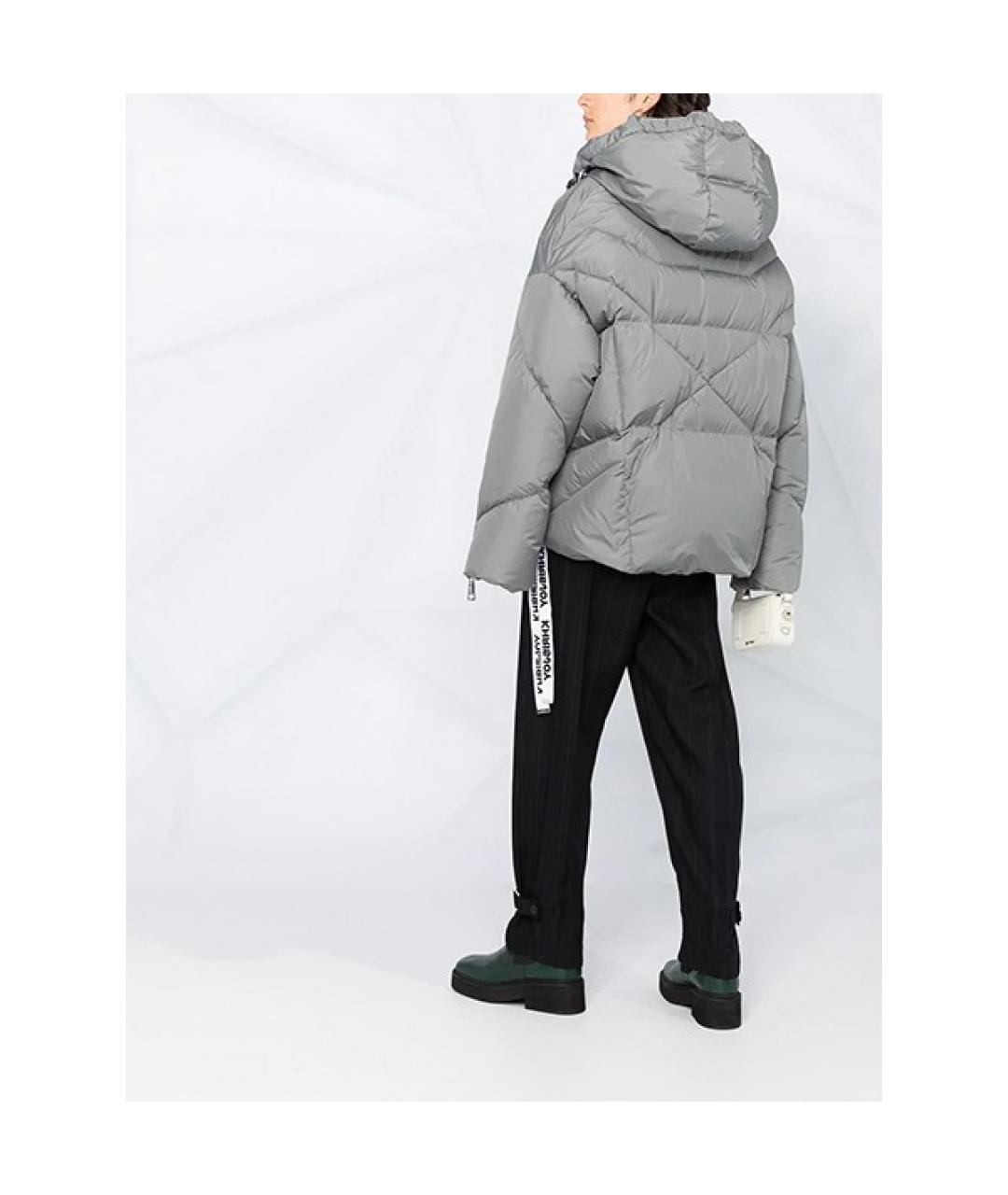 KHRISJOY Серый полиэстеровый пуховик, фото 6