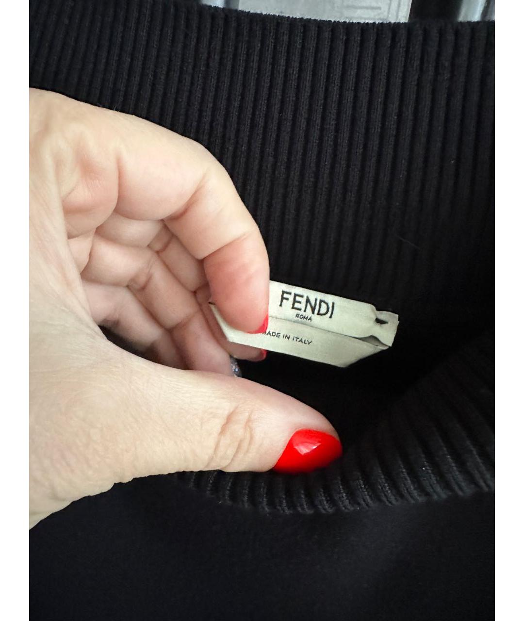 FENDI Черный полиэстеровый джемпер / свитер, фото 3