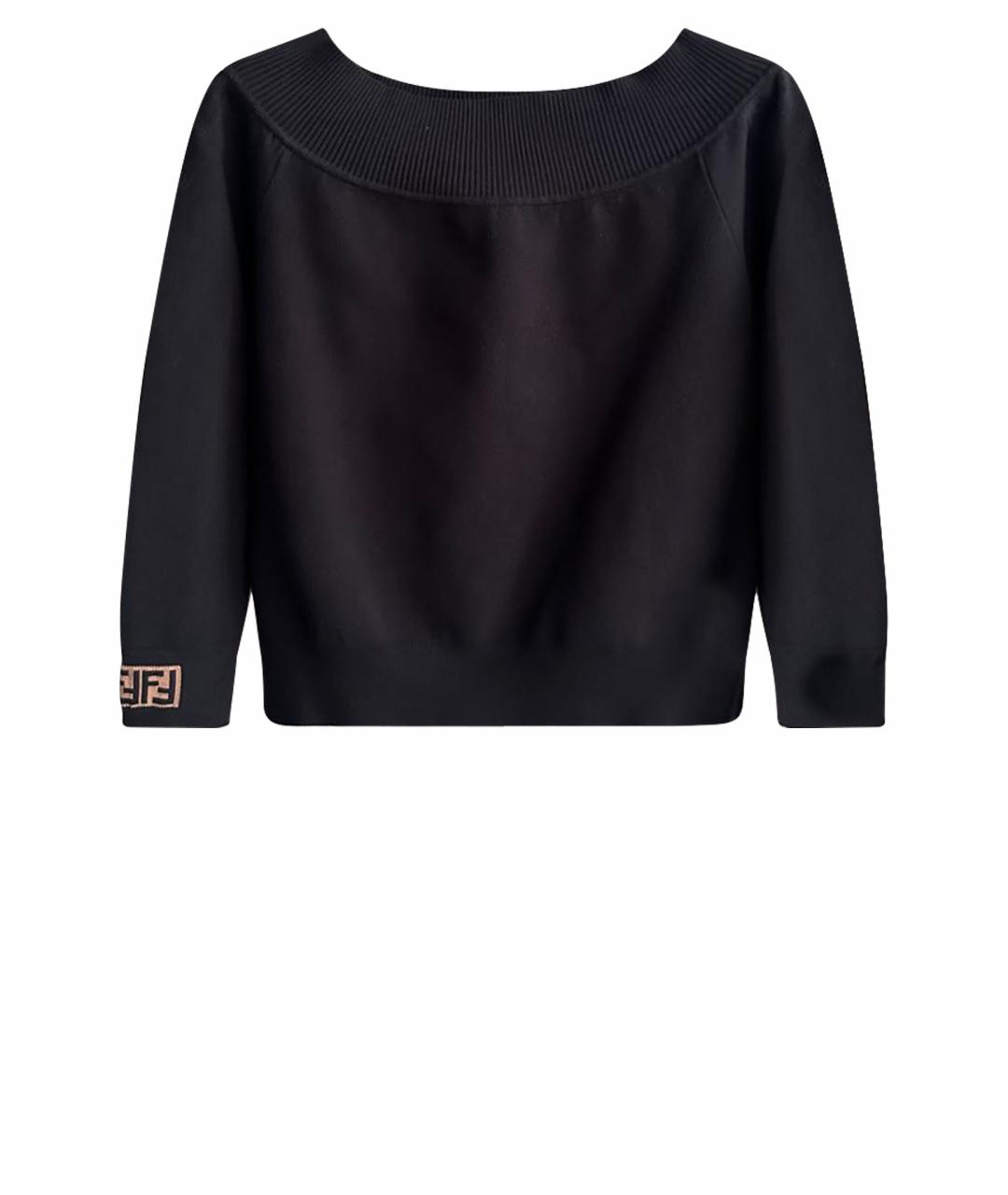 FENDI Черный полиэстеровый джемпер / свитер, фото 1
