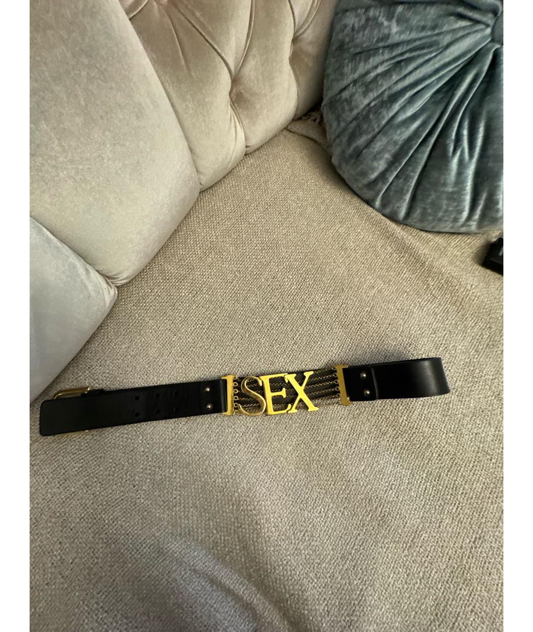 DOLCE&GABBANA Черный кожаный ремень, фото 5