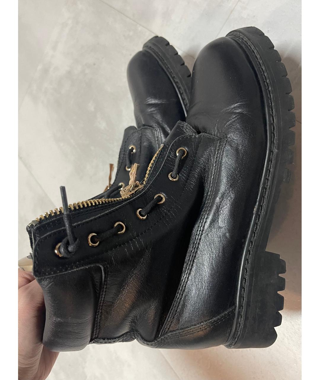BALMAIN Черные кожаные ботинки, фото 5