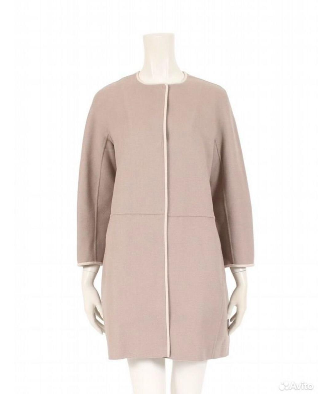 'S MAX MARA Бежевое шерстяное пальто, фото 6