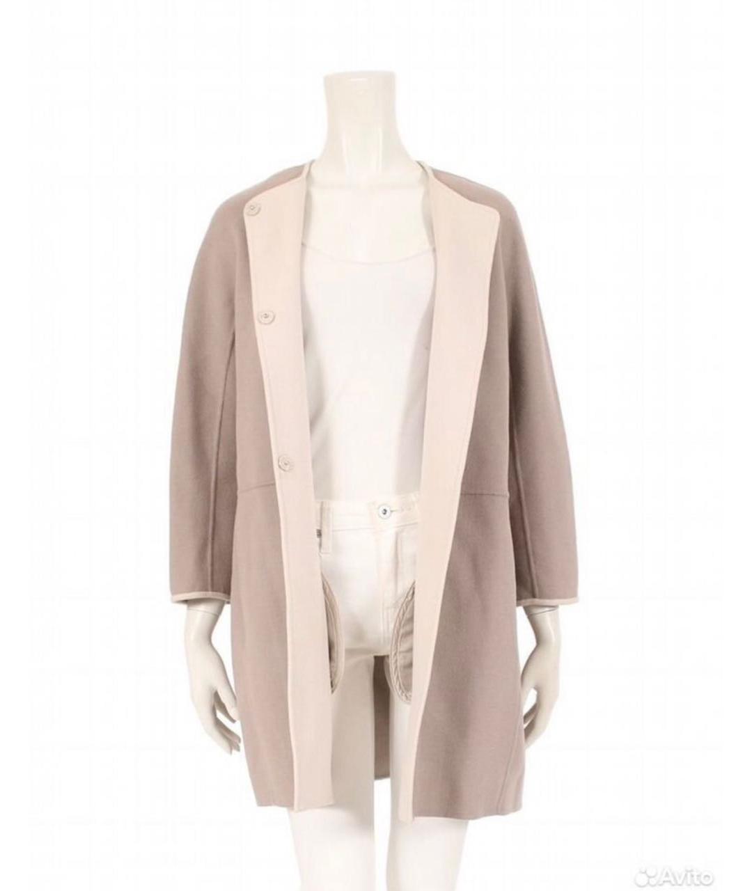 'S MAX MARA Бежевое шерстяное пальто, фото 5