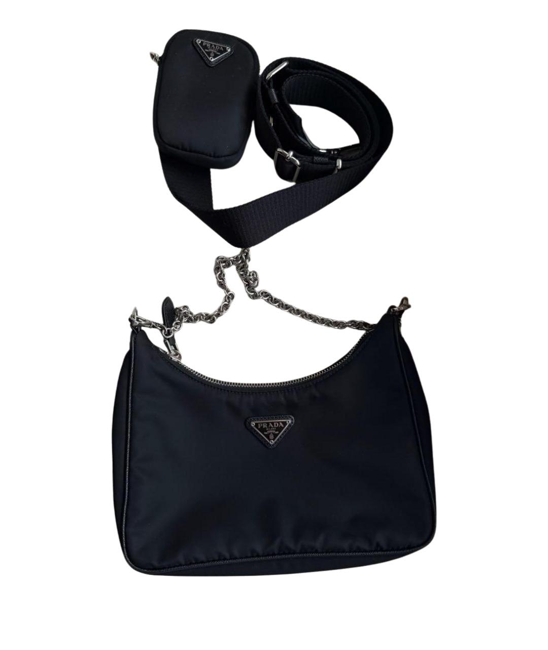 PRADA Черная тканевая сумка через плечо, фото 1