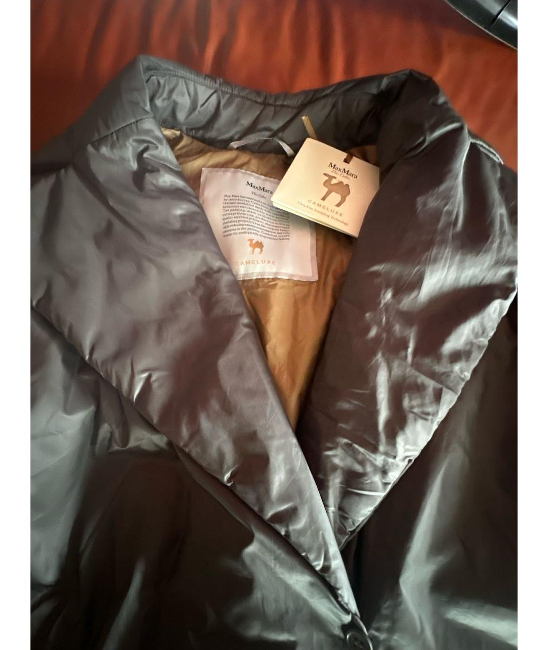 'S MAX MARA Антрацитовое полиэстеровое пальто, фото 3