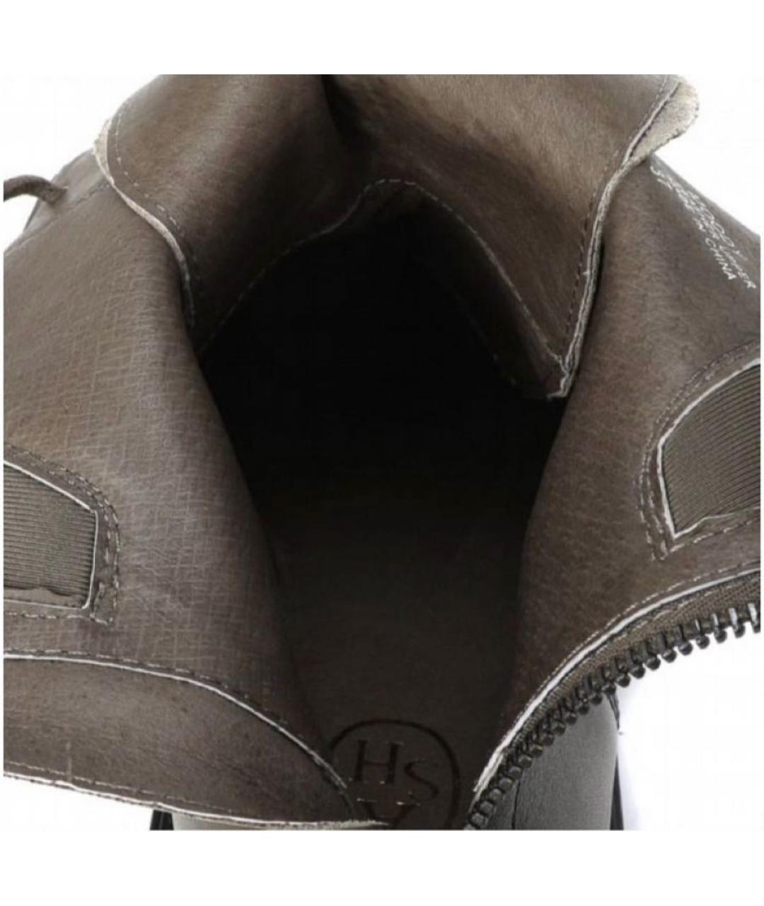 ASH Хаки кожаные ботинки, фото 5