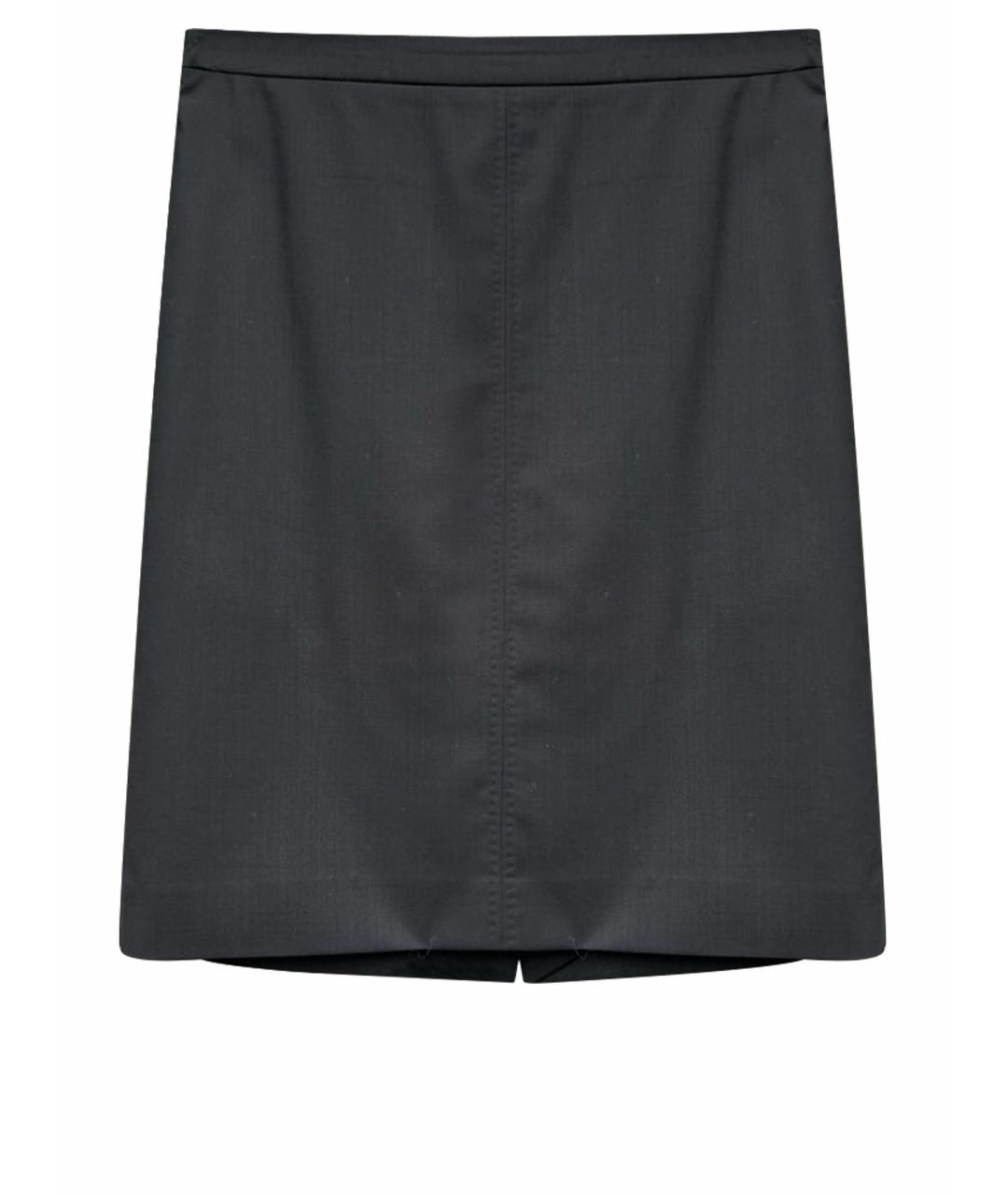 HUGO Черная шерстяная юбка мини, фото 1