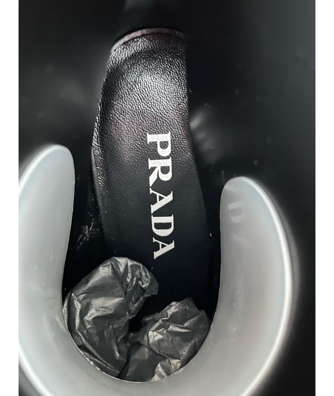 PRADA Черные кожаные ботильоны, фото 6