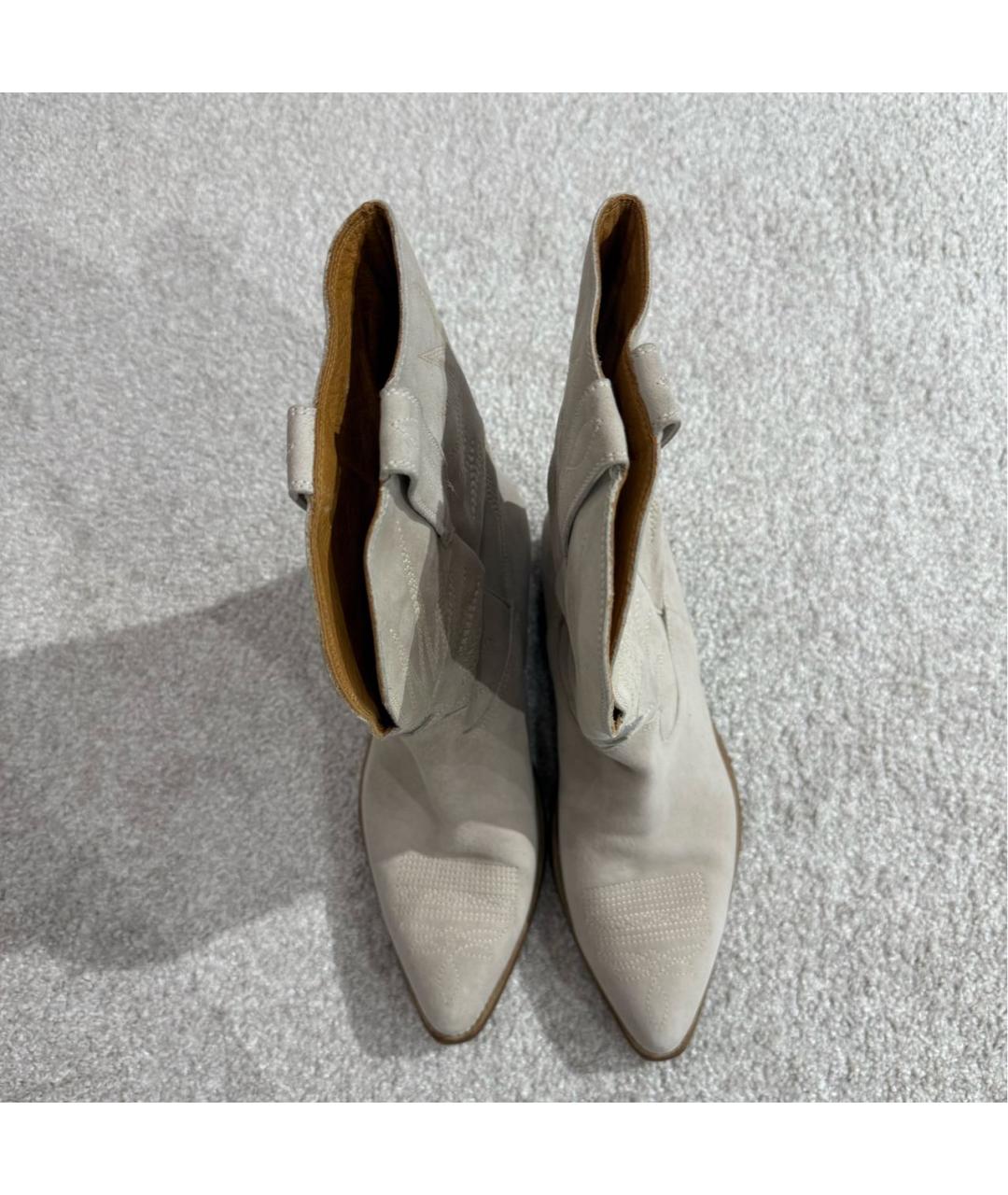 GOLDEN GOOSE DELUXE BRAND Серые замшевые полусапоги, фото 4