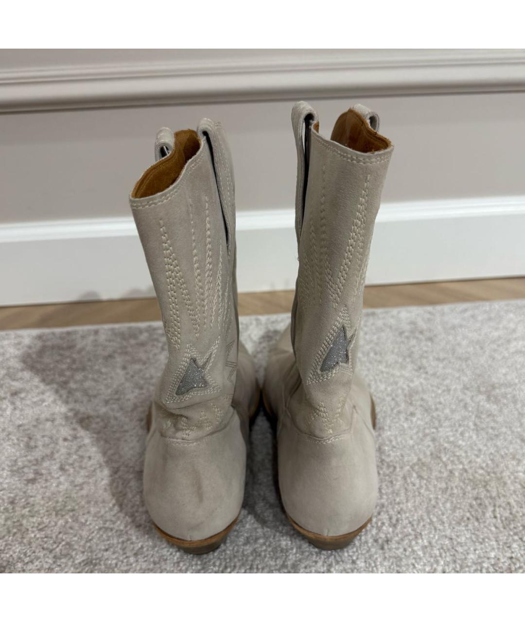 GOLDEN GOOSE DELUXE BRAND Серые замшевые полусапоги, фото 3