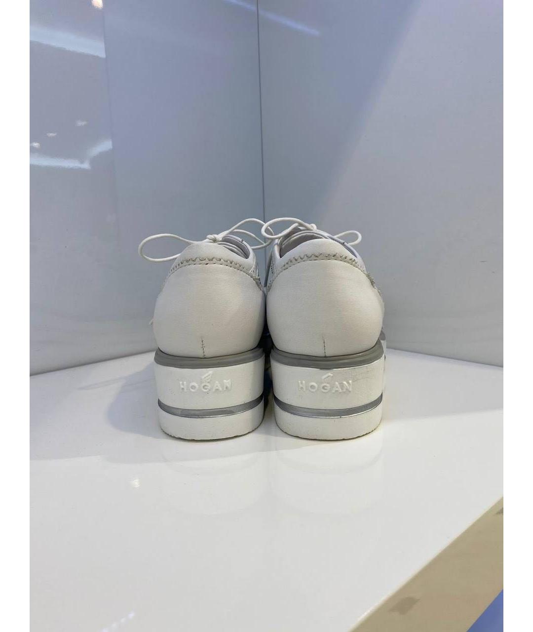 HOGAN Белые кожаные брогги и оксфорды, фото 3