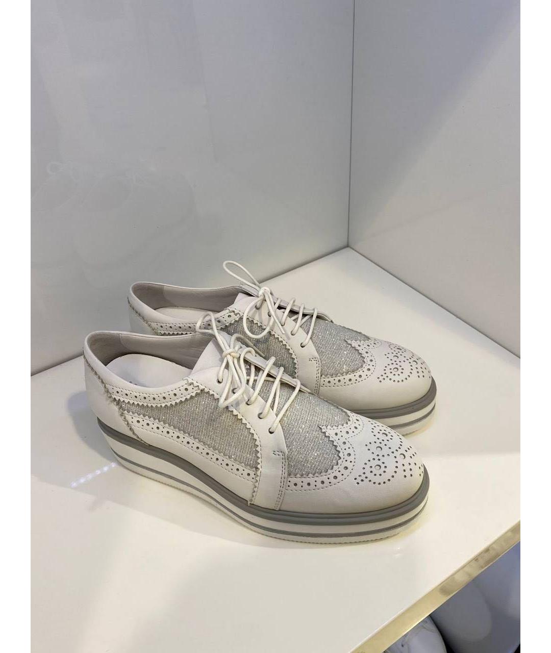 HOGAN Белые кожаные брогги и оксфорды, фото 2