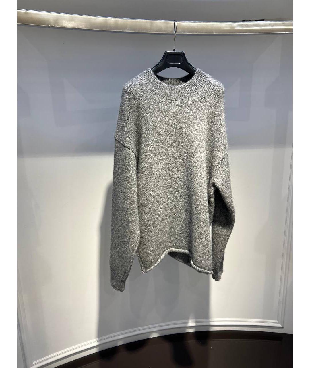 JACQUEMUS Серый шерстяной джемпер / свитер, фото 3