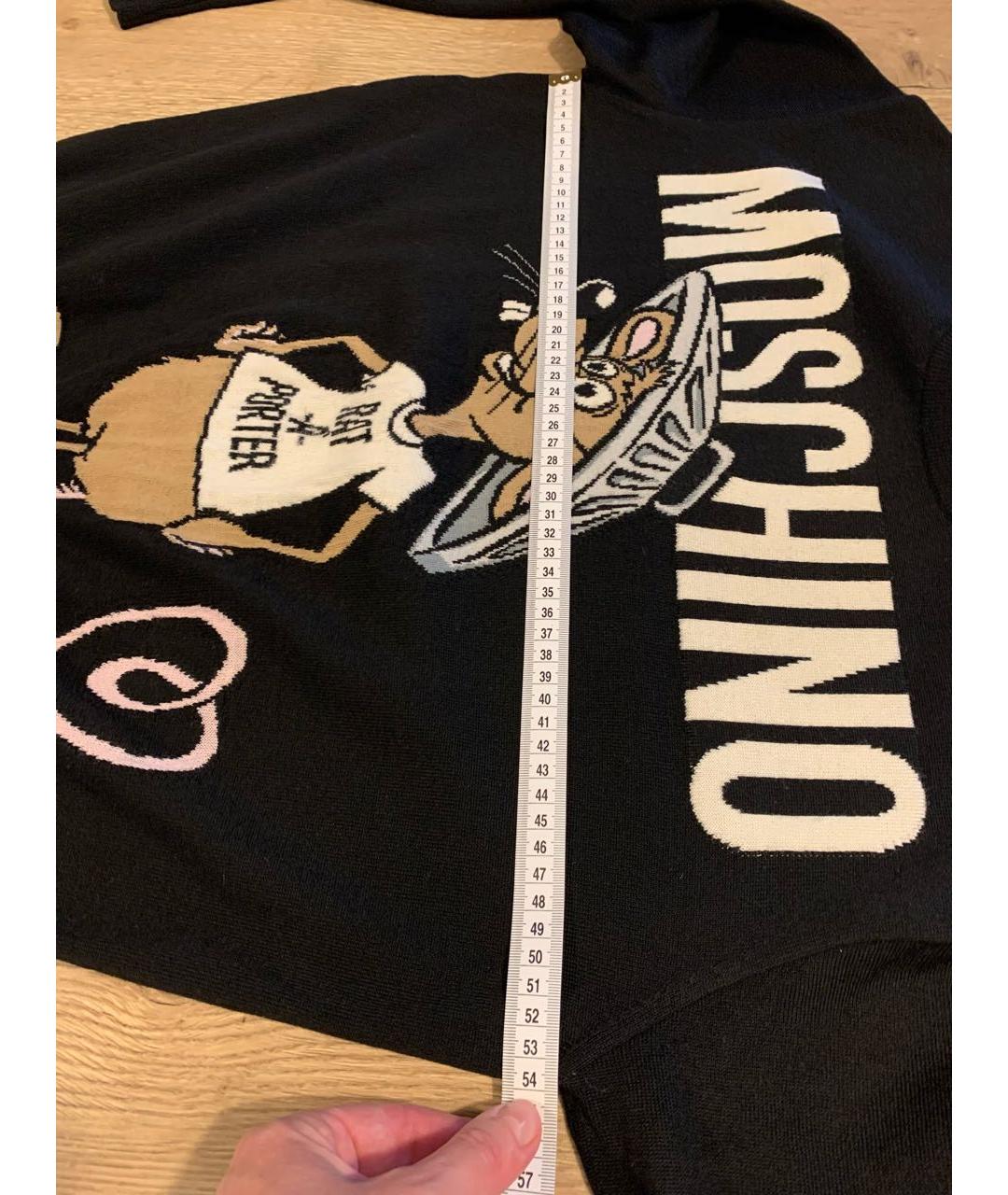 MOSCHINO Черный шерстяной джемпер / свитер, фото 7