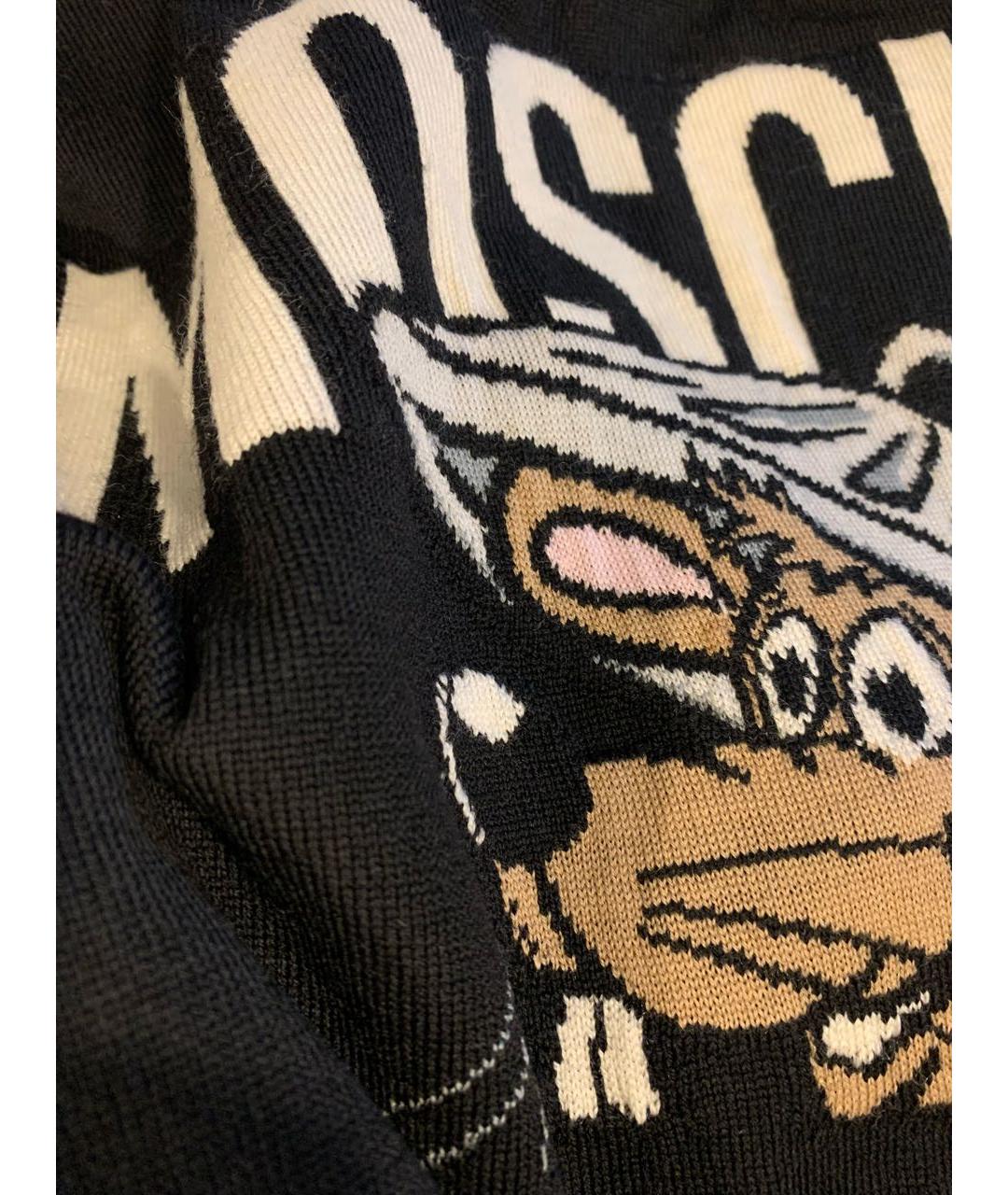 MOSCHINO Черный шерстяной джемпер / свитер, фото 5