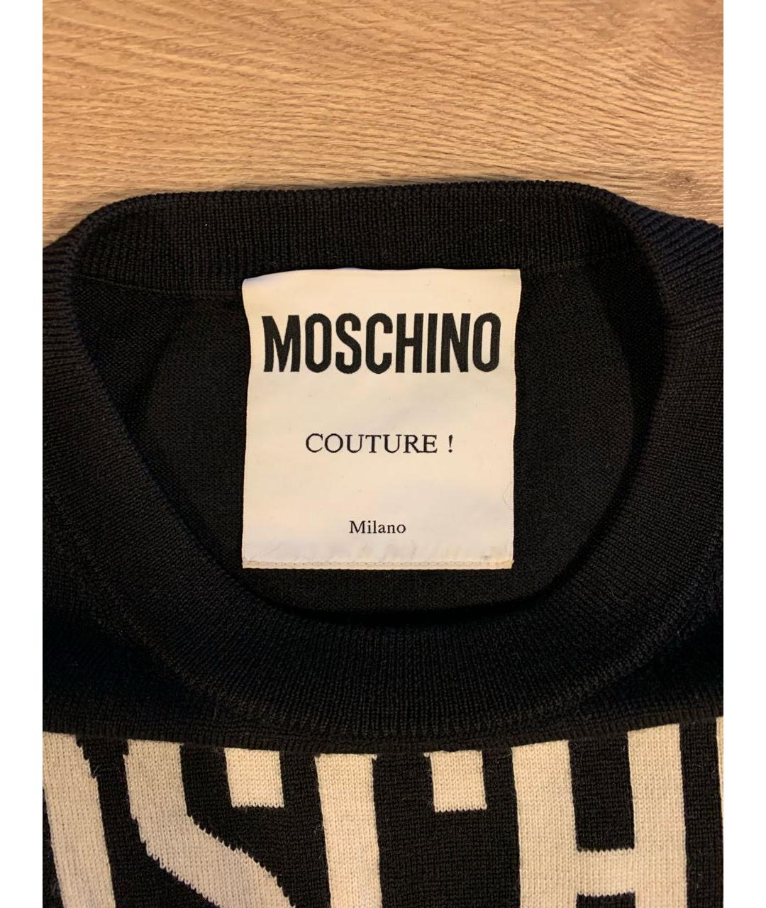 MOSCHINO Черный шерстяной джемпер / свитер, фото 3