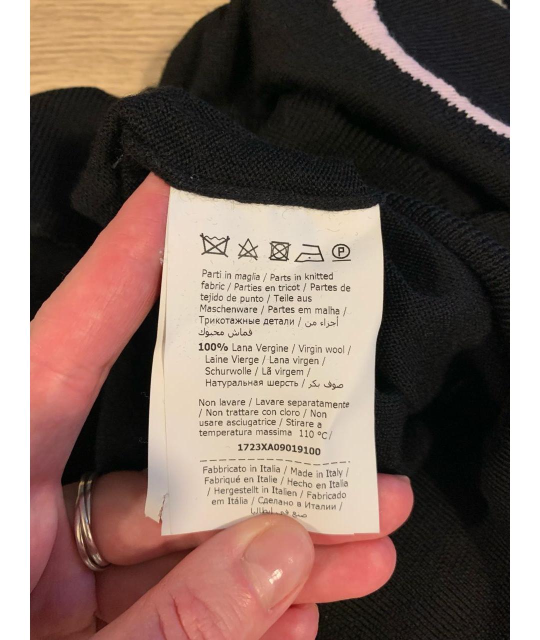 MOSCHINO Черный шерстяной джемпер / свитер, фото 4