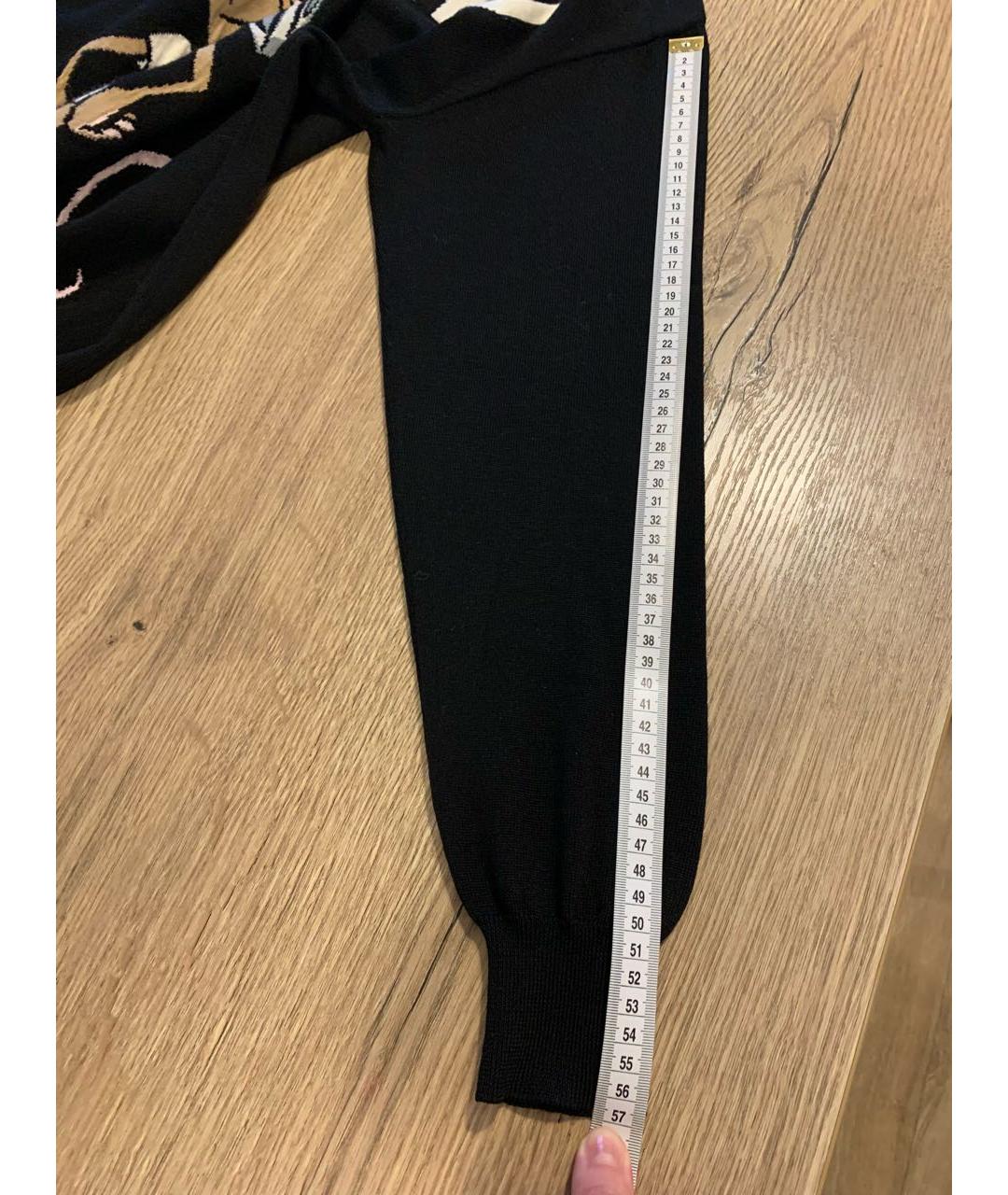 MOSCHINO Черный шерстяной джемпер / свитер, фото 8