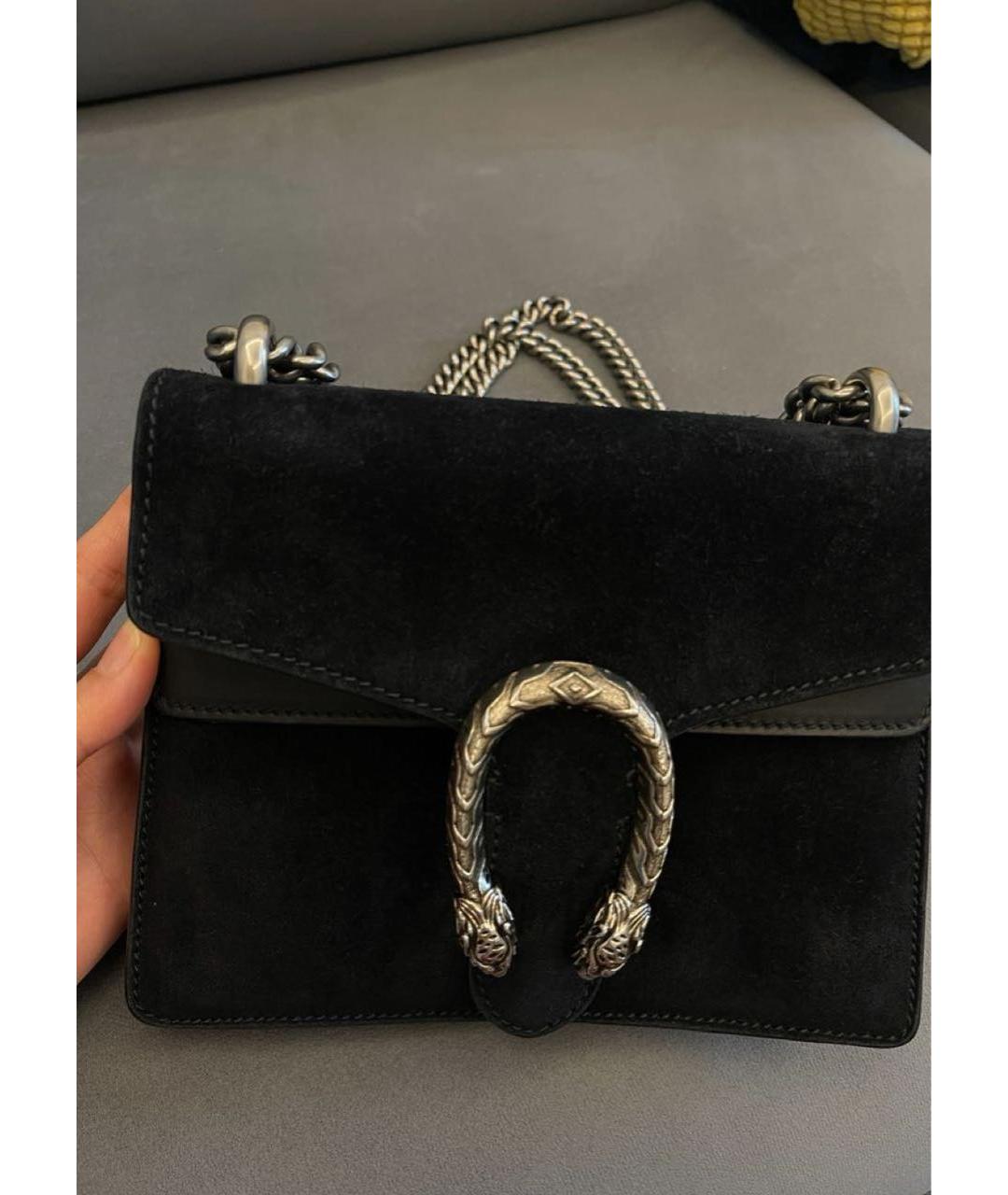 GUCCI Черная бархатная сумка через плечо, фото 2