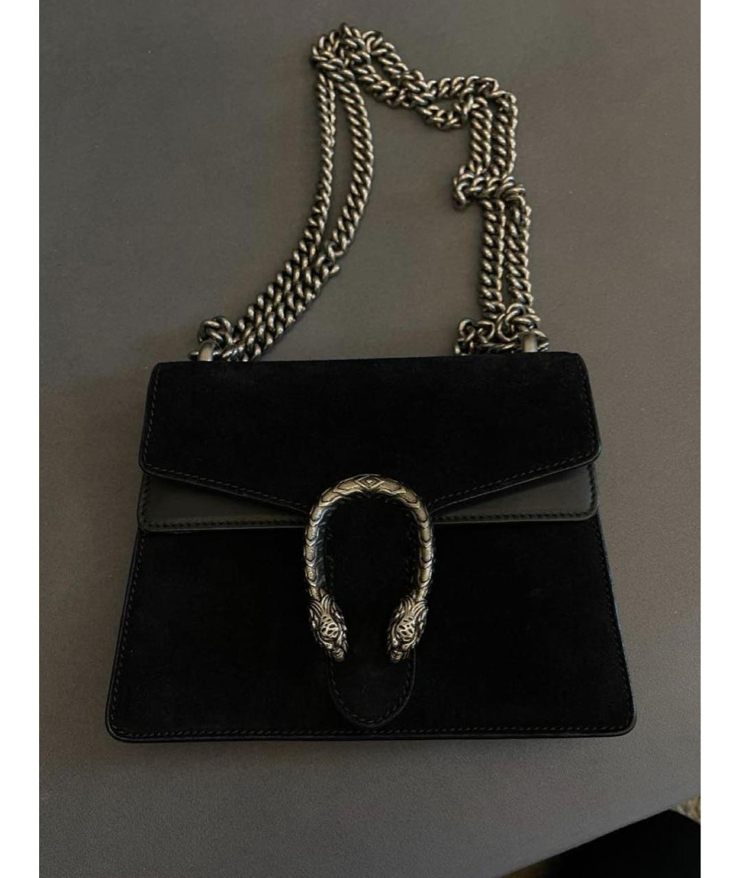 GUCCI Черная бархатная сумка через плечо, фото 8