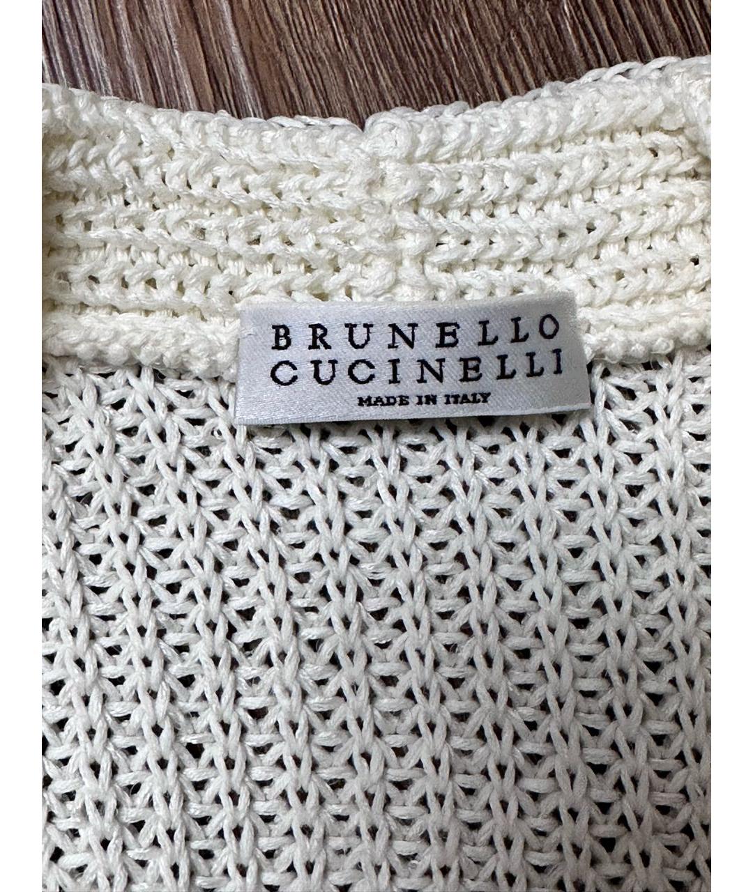 BRUNELLO CUCINELLI Бежевая хлопковая жилетка, фото 4