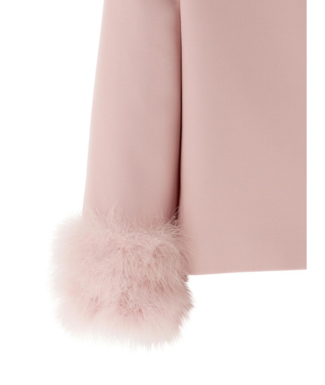 VALENTINO Розовый шерстяной жакет/пиджак, фото 4