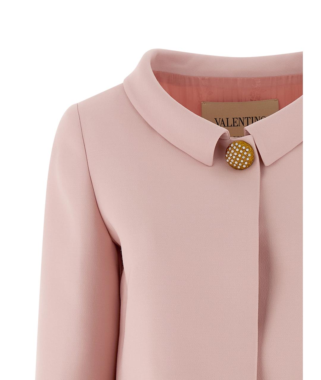 VALENTINO Розовый шерстяной жакет/пиджак, фото 3