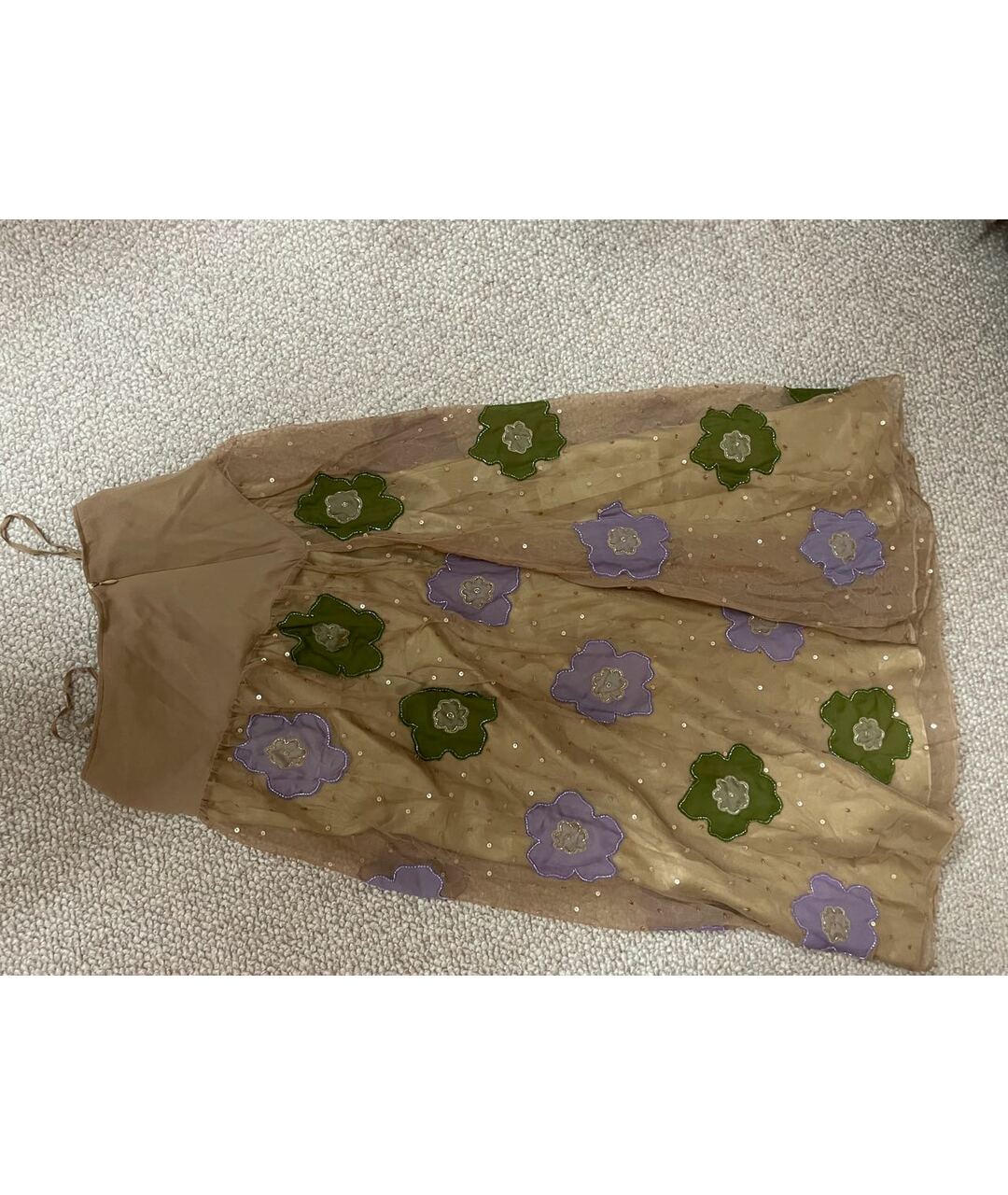 VALENTINO Мульти полиамидовая юбка макси, фото 4