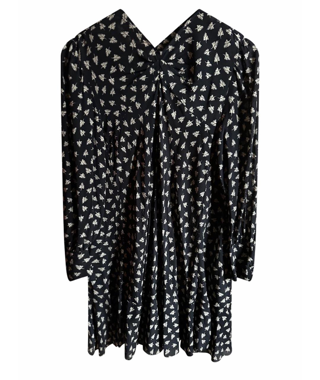 ISABEL MARANT Черное шелковое повседневное платье, фото 1