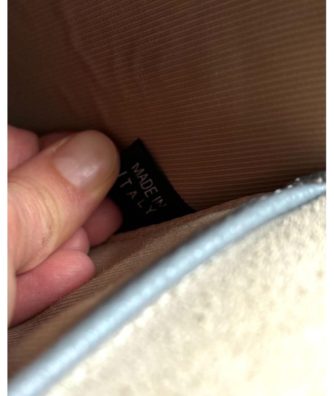 FURLA Голубая кожаная сумка через плечо, фото 7