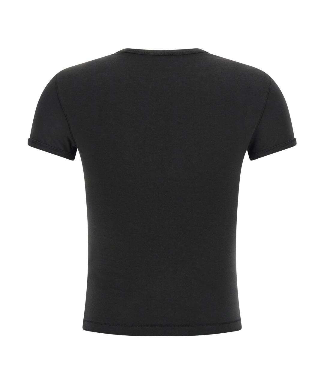 DIESEL Черная хлопковая футболка, фото 2