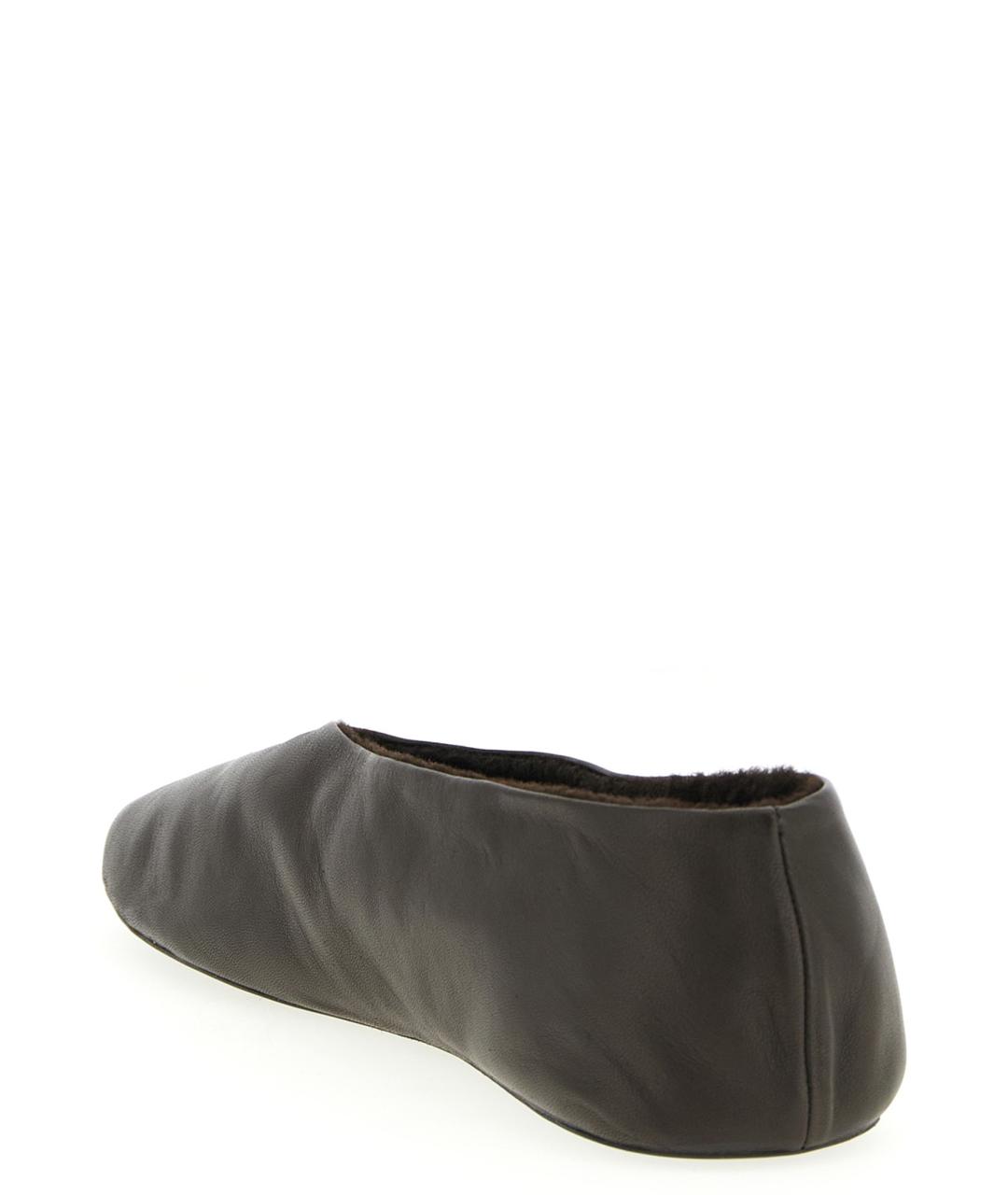 THE ROW Коричневые кожаные балетки, фото 3