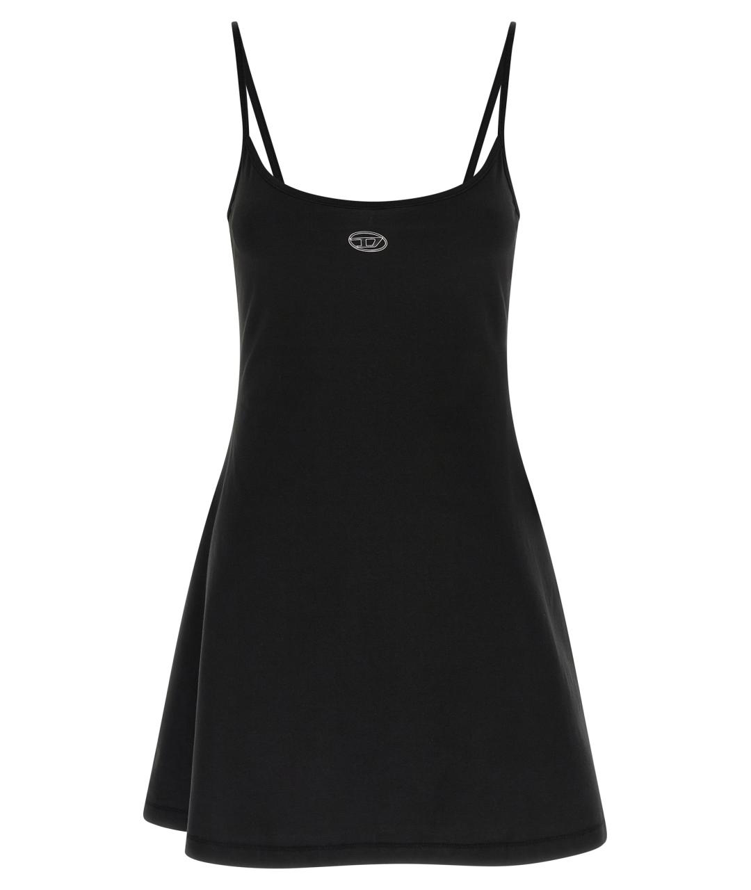 DIESEL Черное хлопковое повседневное платье, фото 1