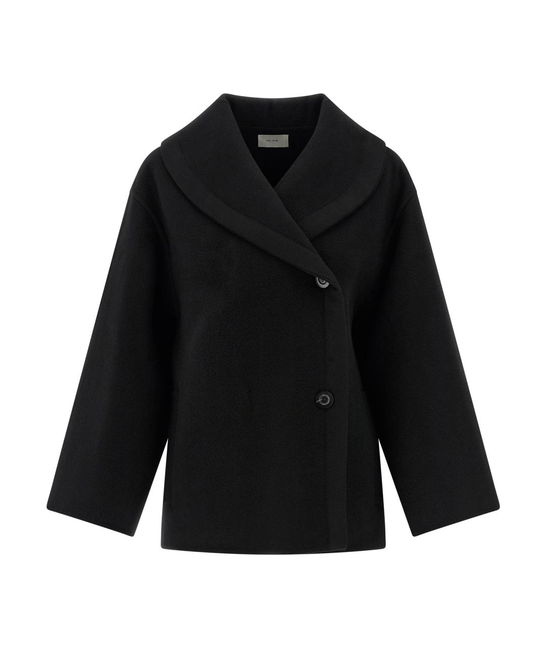 THE ROW Черное шерстяное пальто, фото 1