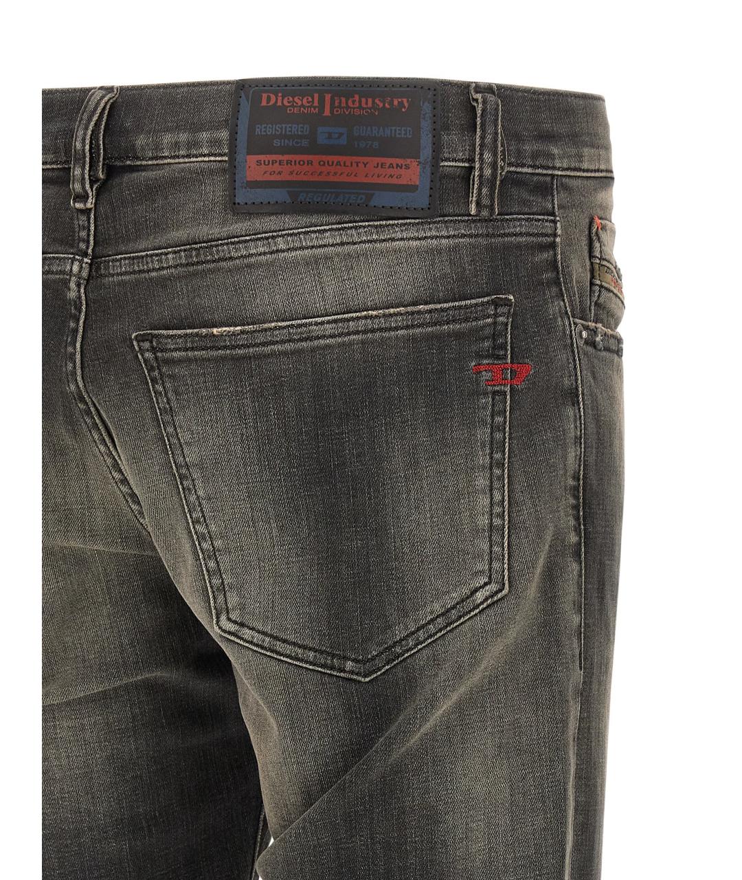 DIESEL Черные хлопковые джинсы скинни, фото 4