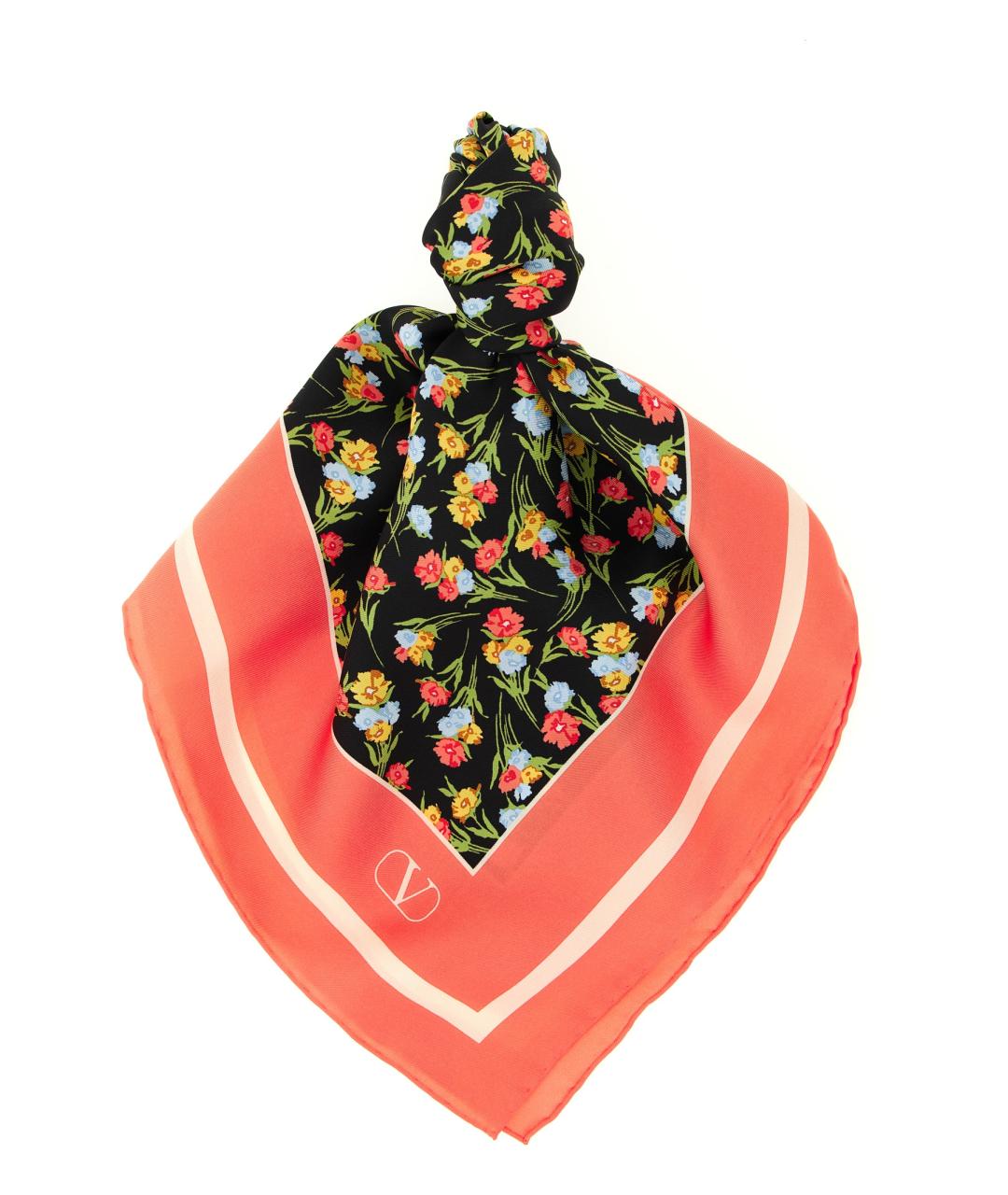 VALENTINO Мульти шелковый шарф, фото 1