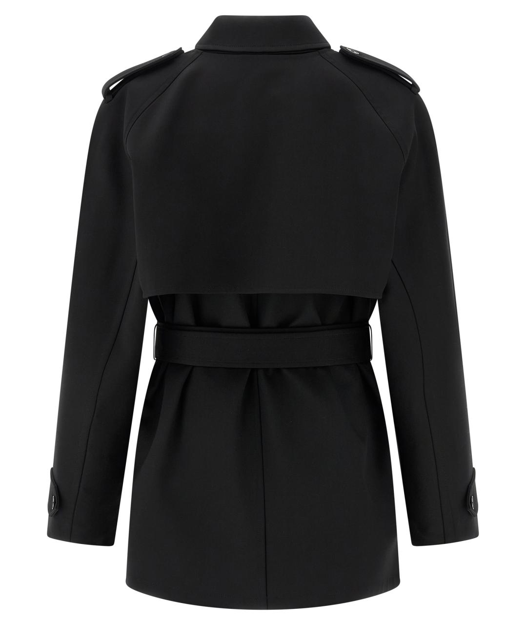 THE ROW Черный шерстяной тренч/плащ, фото 3